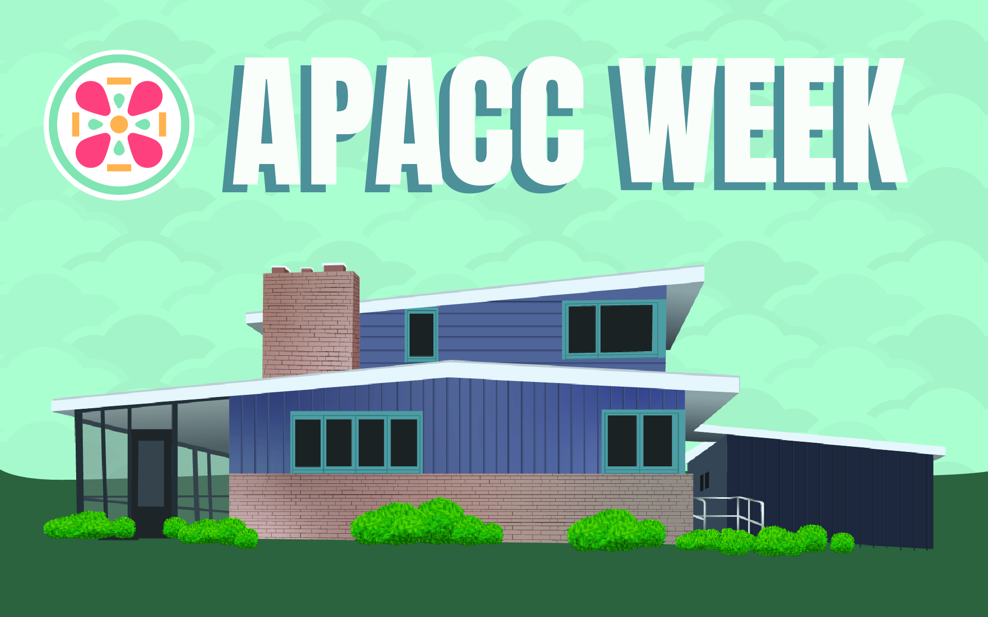 illustration with building with text APACC week