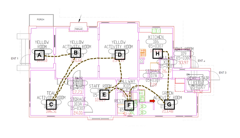 map of 701 Melrose, first floor