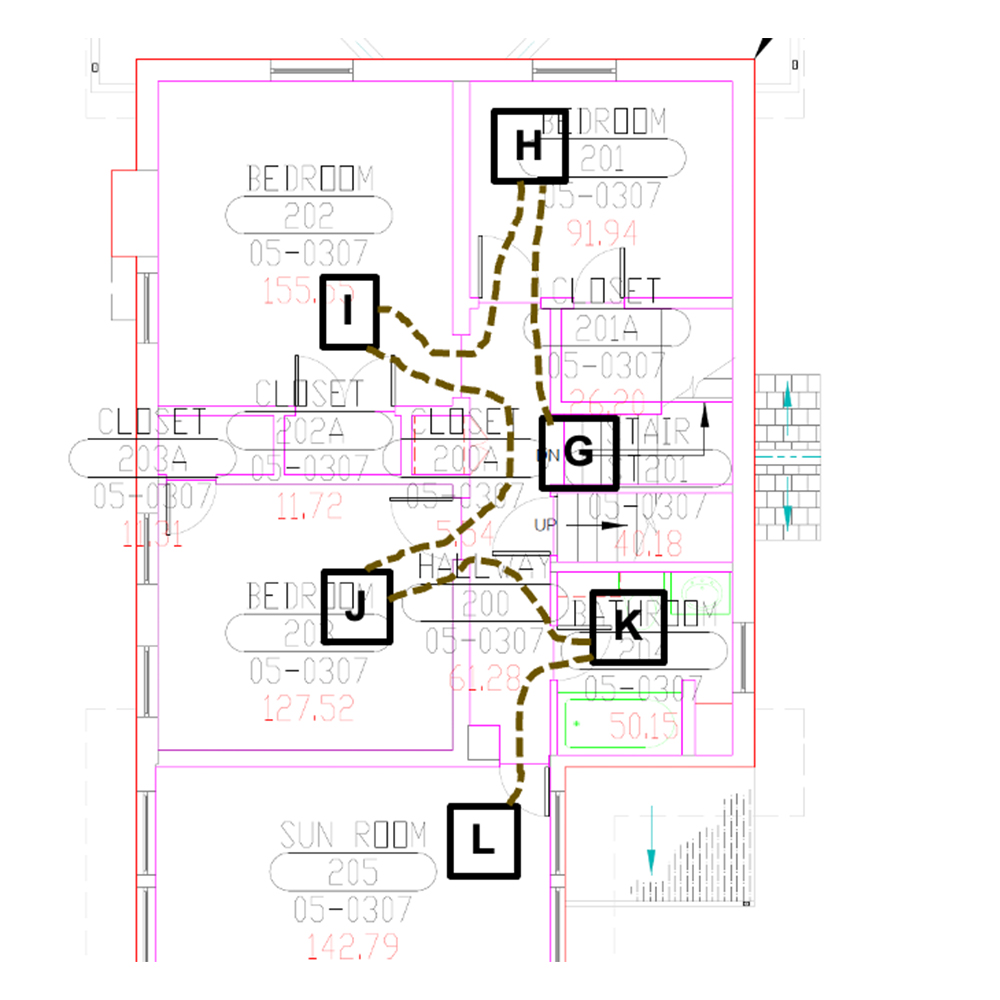 map of 707 melrose, 2nd floor