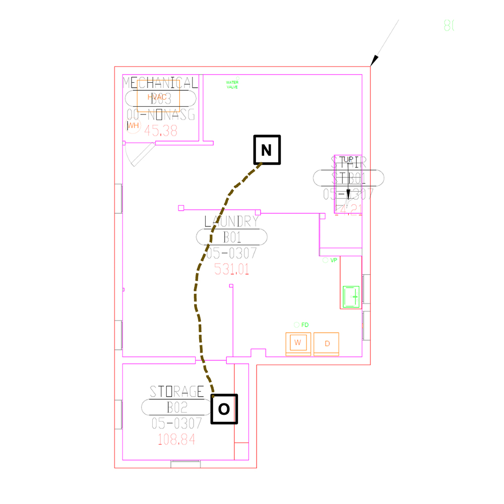 map of basement of 707 melrose