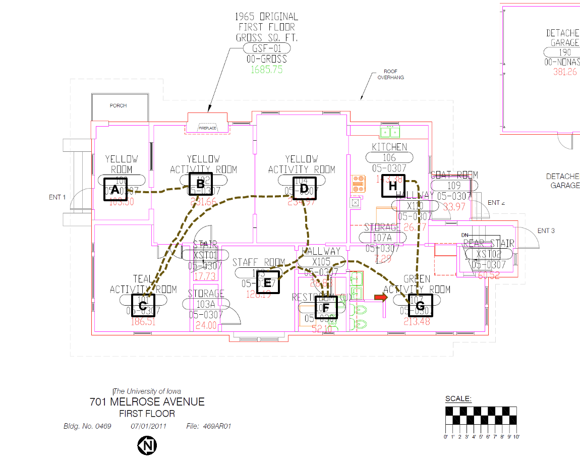 Image of the floor plan of 701 Melrose Ave.