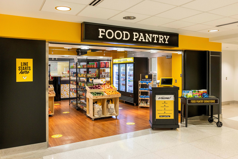 entrance to the food pantry at the university of iowa