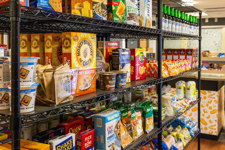 food options in the food pantry