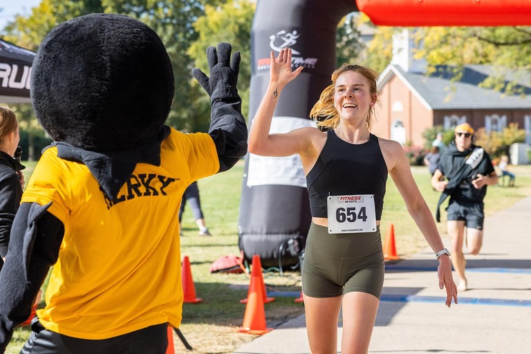 Students and community members run in a philanthropic 5K in support of Stead Family Children's Hospital