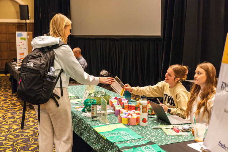 Students attend a mental health fair