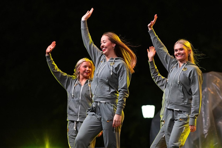 Student organizations and Greek life perform in a talent show