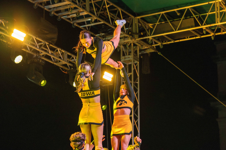 Student organizations and Greek life perform in a talent show