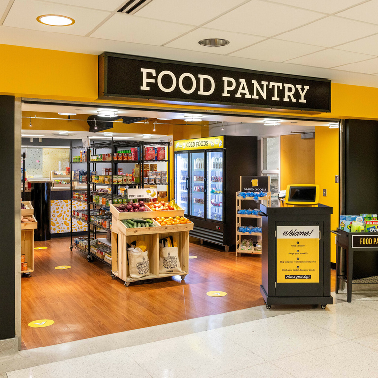 entrance to the food pantry at the university of iowa