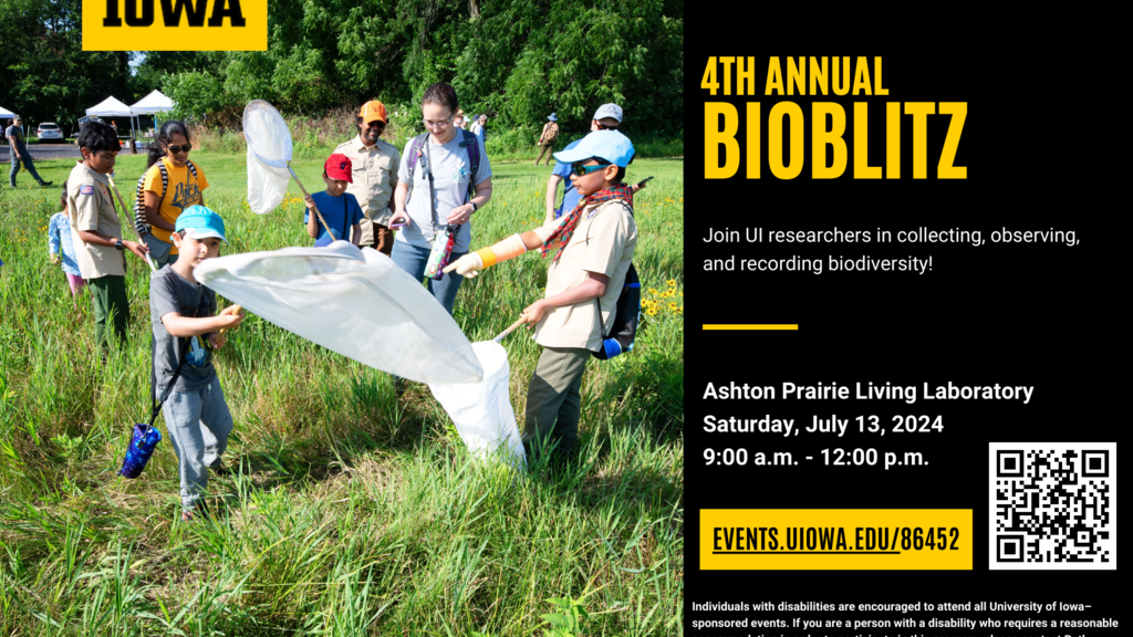 4th Annual BioBlitz at the Ashton Prairie Living Laboratory promotional image